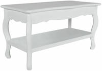 vidaXL Couchtisch mit Ablage MDF Wei&szlig;