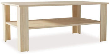 vidaXL Coffee Table With Lower Shelf - Oak