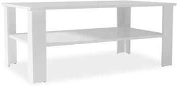 vidaXL Coffee Table With Lower Shelf - White