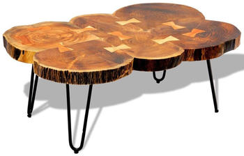 vidaXL Coffee Table Sesham Wood 6 Trunks
