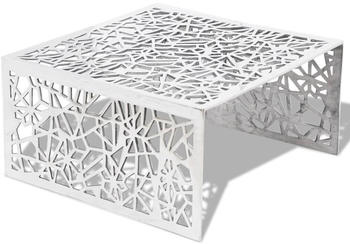 vidaXL Coffee Table Geometric Design White