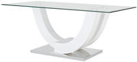 Stolkom Couchtisch "Swing Glastisch, Wohnzimmertisch mit Glas, BxHxT 120x48x60 cm"