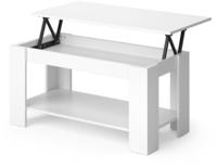 Vicco - Couchtisch Lorenz, Wei&szlig;, 100 X 50 Cm Mit Liftfunktion