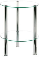 HAKU Beistelltisch "Sofatisch, Wohnzimmertisch" 1 Stk. tlg. rund - aus Metall Silber