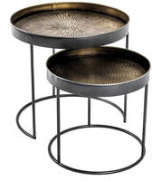 HAKU Beistelltisch "Sofatisch, Wohnzimmertisch" Set, 2er Set, 2 Stk. tlg. rund - aus