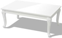vidaXL Couchtisch 100x60x42 cm Hochglanz-Wei&szlig;
