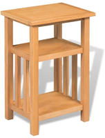 Vidaxl - Beistelltisch Mit Zeitungsablage 27x35x55 Cm Massivholz Eiche