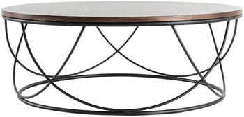 Miliboo Coffee Table Lace Dark Wood/Black Metal