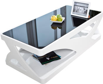 SalesFever Couchtisch 120x60x38 cm (307786) wei&szlig;-schwarz