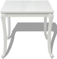 vidaXL Esstisch 80x80x76 cm Hochglanz-Wei&szlig;
