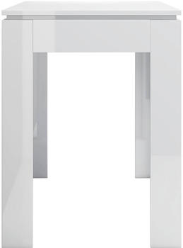vidaXL Esstisch Hochglanz-weiß120x60x76 cm Holzwerkstoff