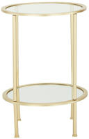 HAKU Beistelltisch "Sofatisch, Wohnzimmertisch" 1 Stk. tlg. rund - aus Metall Gold -