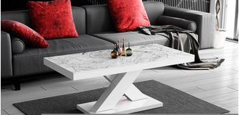 designimpex Couchtisch H-888 120x49x60 cm wei&szlig;