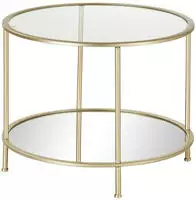 HAKU Beistelltisch "Sofatisch, Wohnzimmertisch" 1 Stk. tlg. rund - aus Metall Gold -