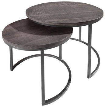 Riess-Ambiente 2er-Set Beistelltische ELEMENTS 57x45cm / 41x38cm grau