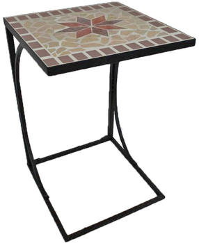 Garden Pleasure Beistelltisch AMARILLO 35x35cm Metall mit Mosaik-Tischplatte