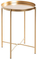 HAKU Beistelltisch "Sofatisch, Wohnzimmertisch" 1 Stk. tlg. rund - aus Metall Gold -