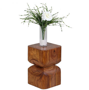 Wohnling Massivholz Sheesham Beistelltisch 30 x 30 cm Wohnzimmertisch WL1.562