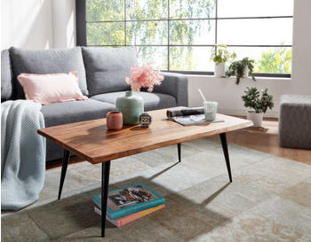 Wohnling Couchtisch 110x60x40 cm Sheesham Eckig