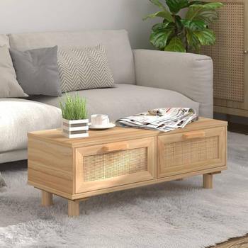 vidaXL Couchtisch Braun 80x40x30 cm Holzwerkstoff & Massivholz Kiefer