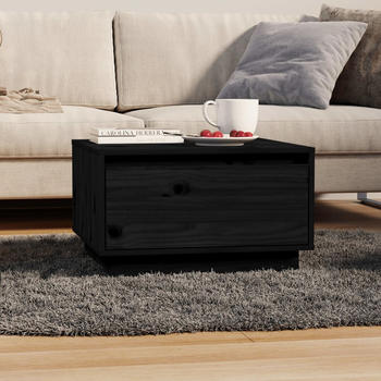 vidaXL Couchtisch Schwarz 55x56x32 cm Massivholz Kiefer