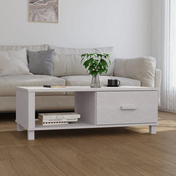 vidaXL Couchtisch HAMAR Wei&szlig; 100x55x35 cm Massivholz Kiefer