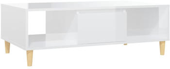vidaXL Couchtisch Hochglanz-Weiß 103,5x60x35 cm Holzwerkstoff