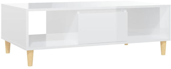 vidaXL Couchtisch Hochglanz-Weiß 103,5x60x35 cm Holzwerkstoff