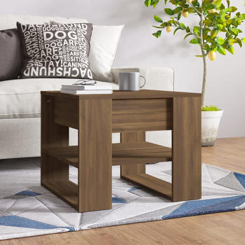 vidaXL Couchtisch Braun Eiche 55,5x55x45 cm Holzwerkstoff