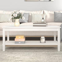 Couchtisch Wei&szlig; 110x55x45 Cm Massivholz Kiefer - Vidaxl