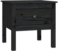 vidaXL Beistelltisch Schwarz 50x50x49 cm Massivholz Kiefer