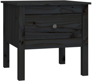 vidaXL Beistelltisch Schwarz 50x50x49 cm Massivholz Kiefer