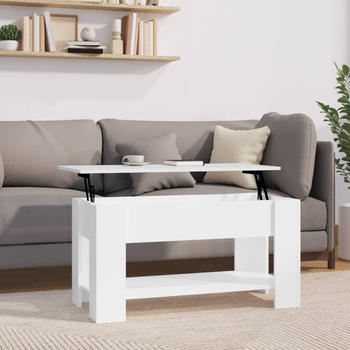 vidaXL Couchtisch Hochglanz-Weiß 101x49x52 cm Holzwerkstoff