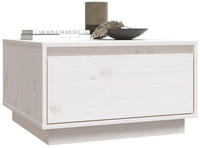 vidaXL Couchtisch Wei&szlig; 55x56x32 cm Massivholz Kiefer