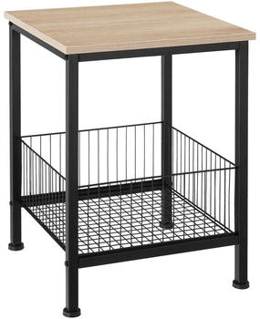 TecTake Beistelltisch Grimsby 40x40x55,5cm - Industrial Holz hell Eiche Sonoma