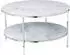 SalesFever Couchtisch mit 2 Ablagen Marmor-Optik Ø 80x45 cm