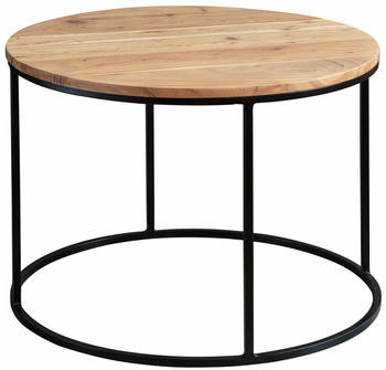 Wohnling Wohnzimmertisch Massivholz 60x43x60 cm Sofatisch Rund (WL5.959)