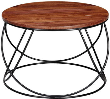 Finebuy Massivholz Wohnzimmertisch Sofatisch Rund 60 cm (FB58514)