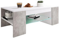Mid.you Couchtisch, Grau, Holzwerkstoff, rechteckig, 50x35x100 cm, Stauraum, offenes