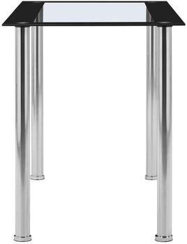 vidaXL Esstisch Schwarz und Transparent 120x60x75 cm Hartglas (281851)