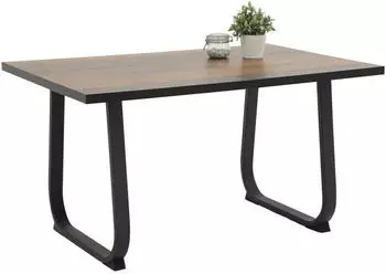 Hela Esstisch Luise Oldwood / schwarz 140 x 90 x 76 cm