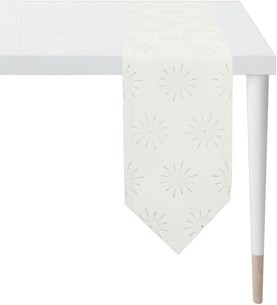 Apelt Tischband 6302 CHRISTMAS GLAM 21x175 cm bunt (weiß, silberfarben) (88081602-0)