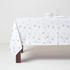 Homescapes Baumwoll-Tischdecke mit Schneeflocken-Muster 138 x 178 cm weiß