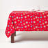 Homescapes Tischdecke rote Schneeflocken 100% Baumwolle 138 x 228 cm