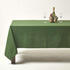 Homescapes Unifarbene Tischdecke aus Baumwolle dunkelgrün 137 x 229 cm