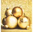 Duni Weihnachts-Servietten Baubles 33x33 cm (20 Stk.) gold