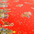 ANRO Wachstischdecke Weihnachten Rot Robust Wasserabweisend Rund 100 cm