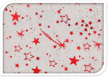 Koopman Weihnachten Tischdecke Kleine Sterne weiß rot 140x230 cm