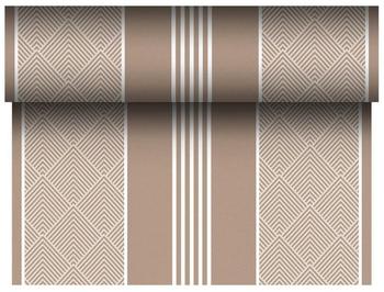 Papstar Tischläufer stoffähnlich, PV-Tissue Mix ROYAL Collection 24mx40 cm braun Elegance (86507)