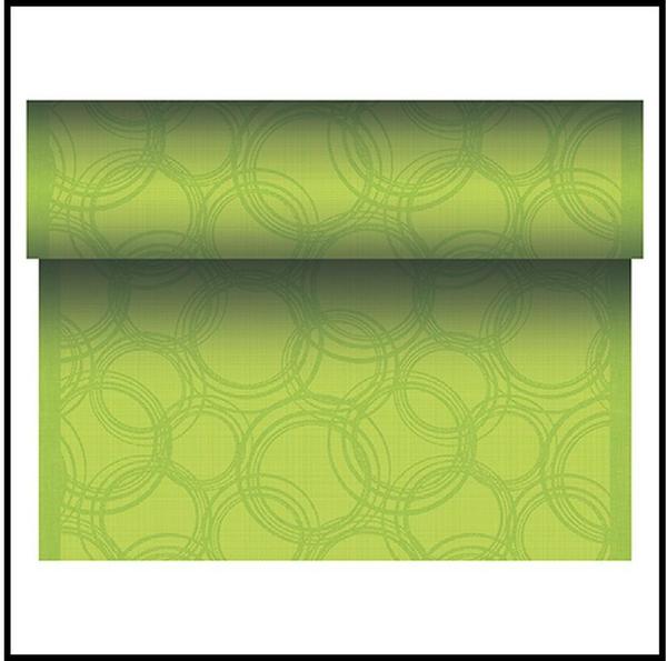 Papstar Tischläufer stoffähnlich, PV-Tissue Mix ROYAL Collection 24mx40 cm limonengrün Bubbles (86505)